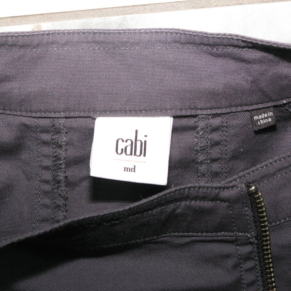 Cabi Charcoal Gray Cotton Zip Front Blazer Size Medium - Picture 5 of 5